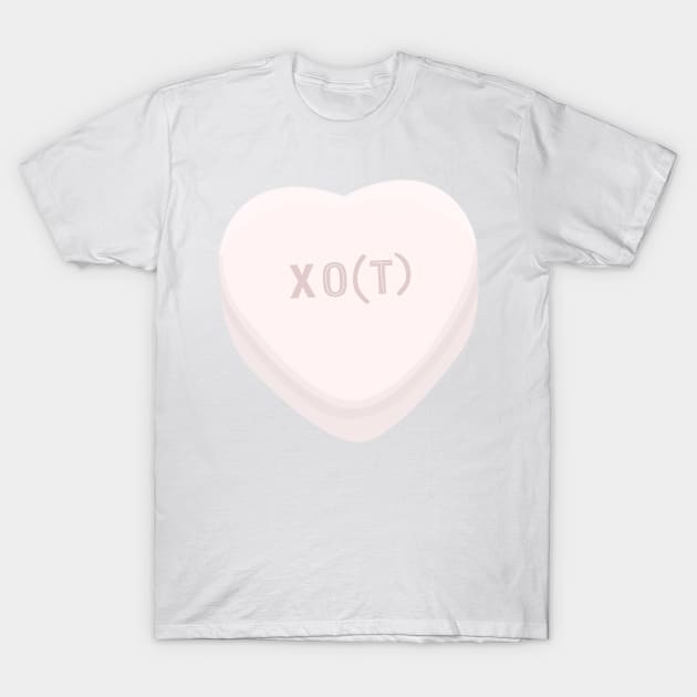 XO OT Occupational Therapist, Therapy Assistant Hugs and Kisses Candy Conversation Heart T-Shirt by The Dirty Palette